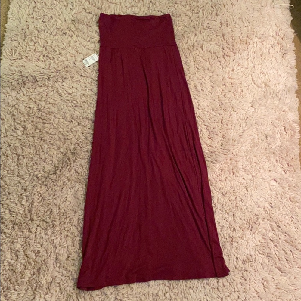 Maroon maxi skirt new with tags